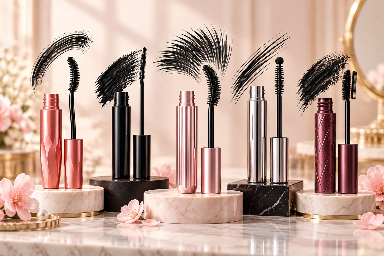 Benefit mascara range with different mascara brush shapes