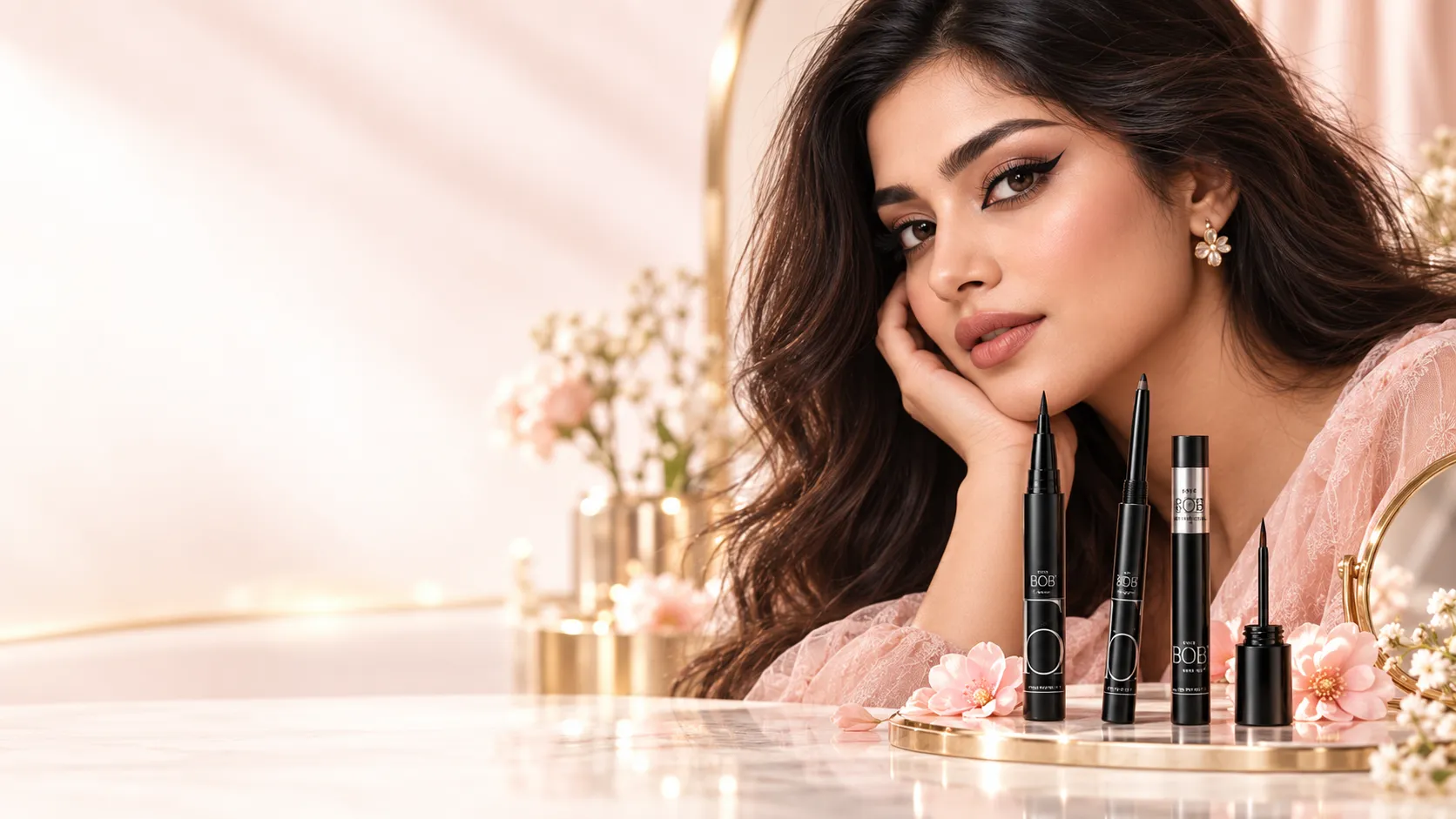 BOB black eyeliner look and eyeliner products in Bangladesh