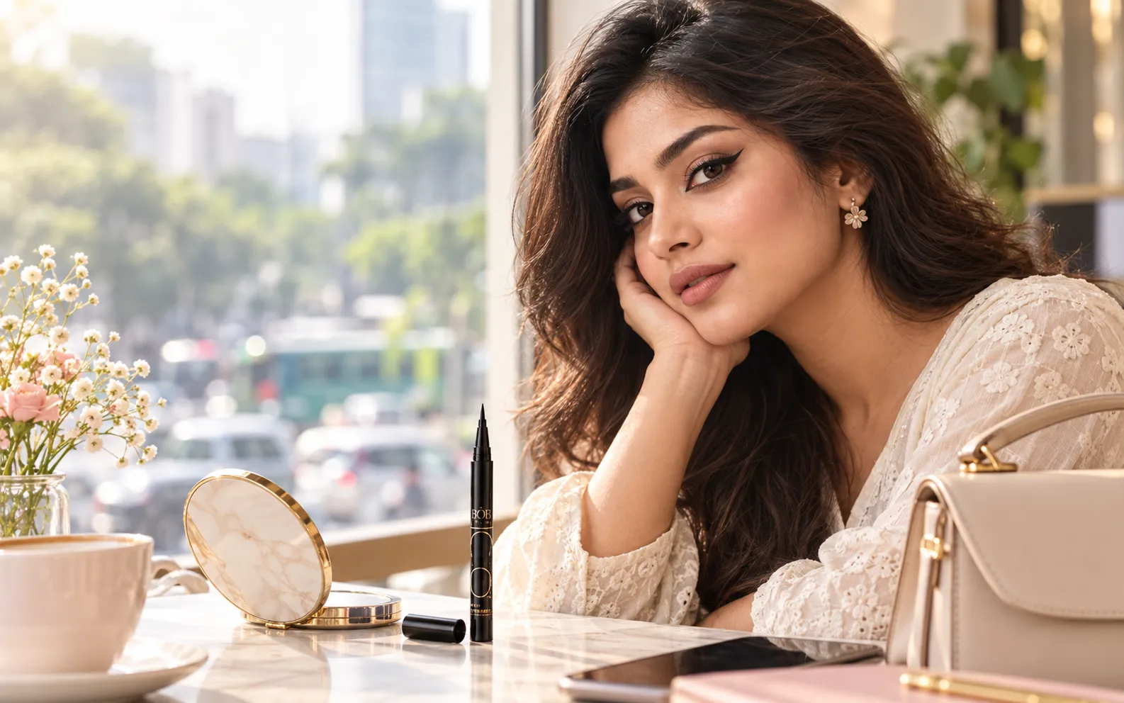 BOB eyeliner worn in hot and humid Bangladesh weather