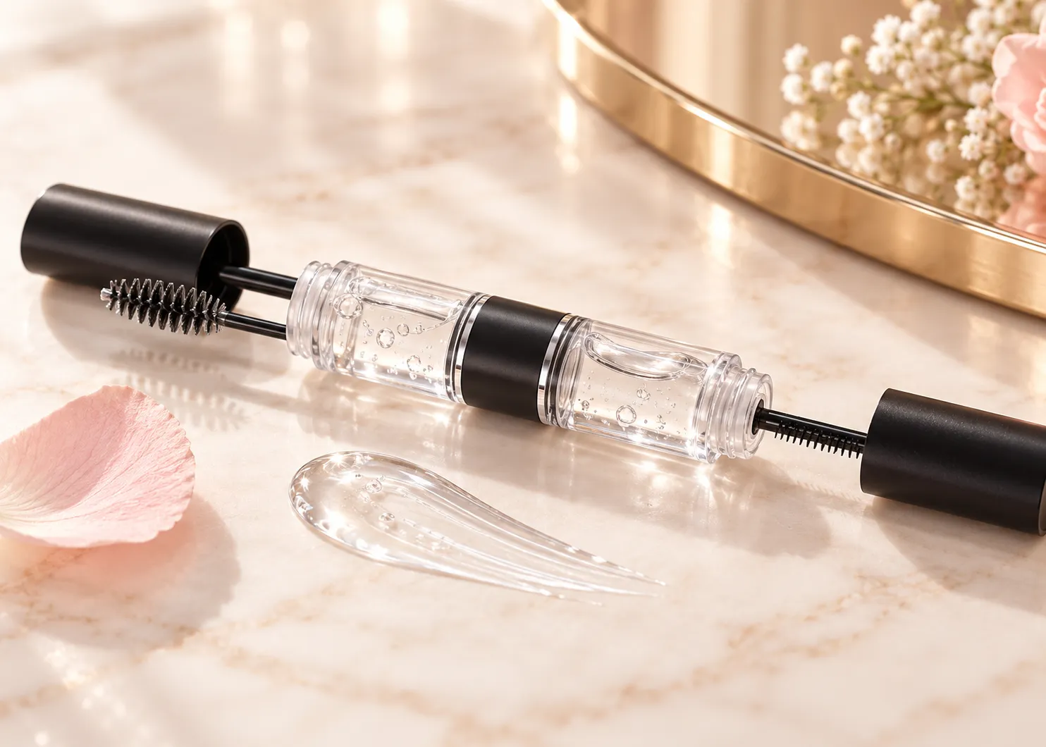 e.l.f. Clear Brow and Lash Mascara dual-ended clear gel