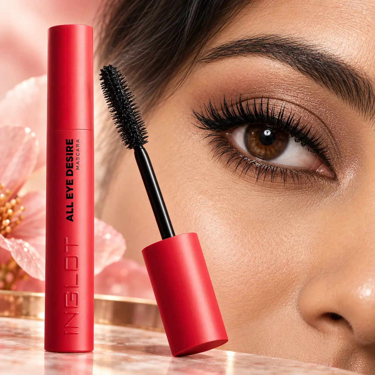 INGLOT All Eye Desire mascara brush with fuller lifted and defined lashes