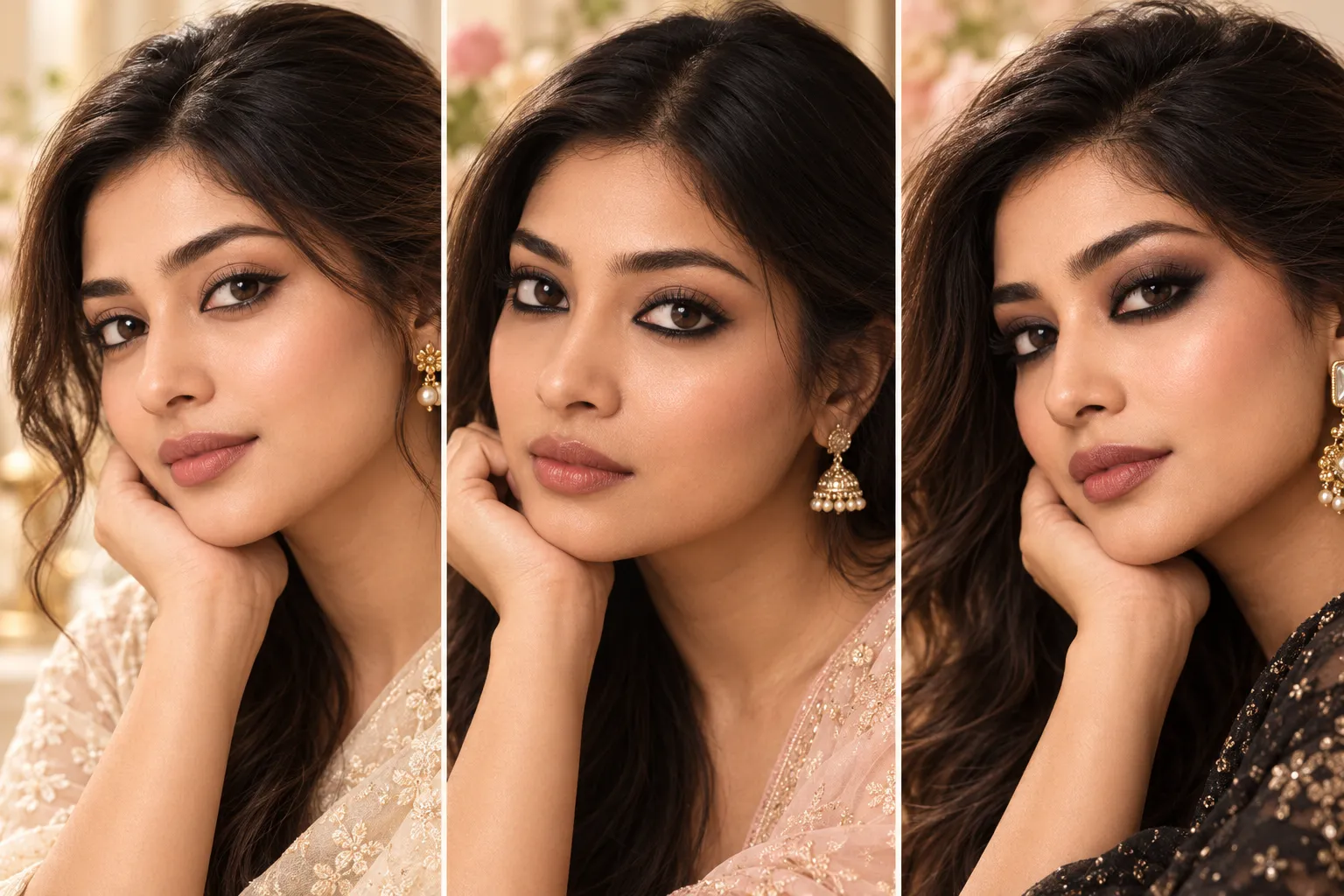 Everyday, waterline and smoky kajal eye makeup styles