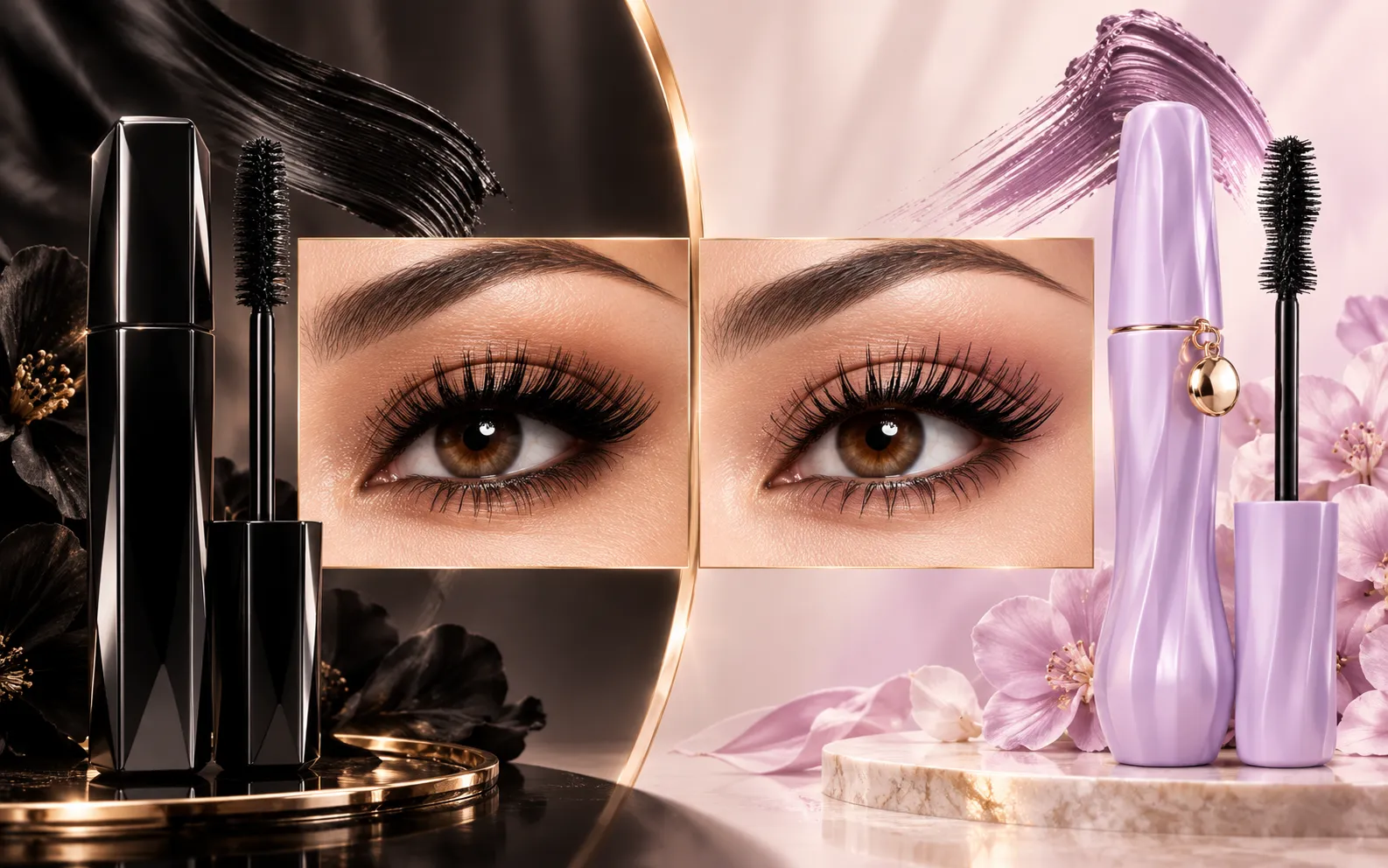 Marc Jacobs Flashes and legacy Velvet Noir mascara comparison
