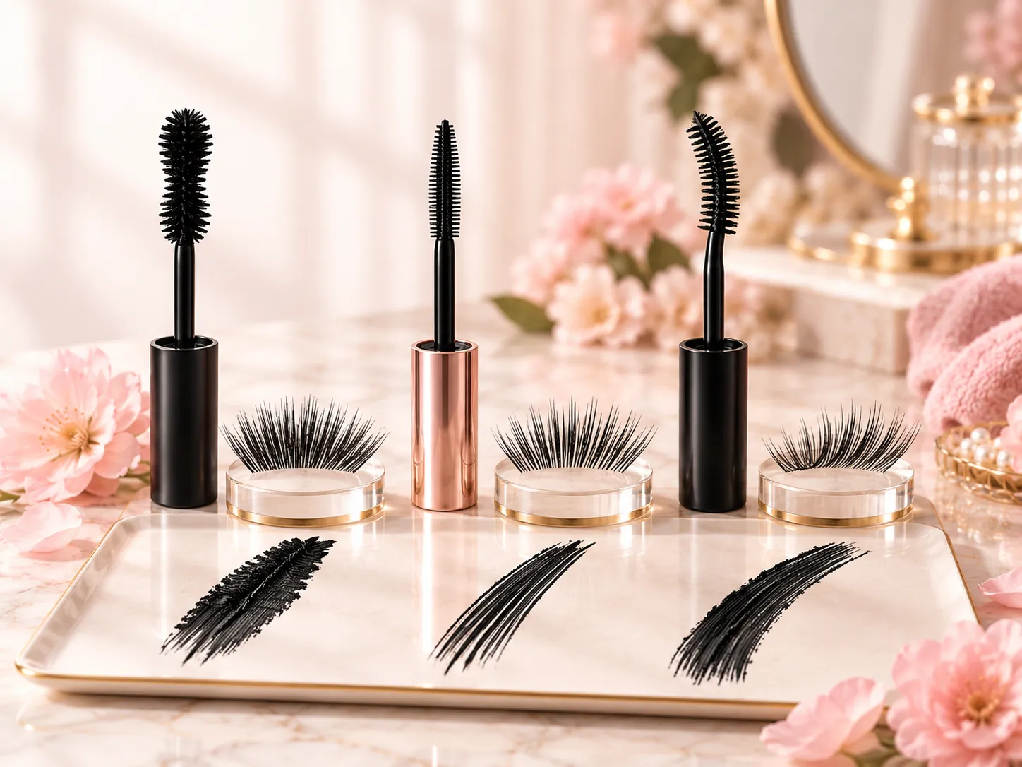 Mascara brush lash finish comparison for volume length and curl