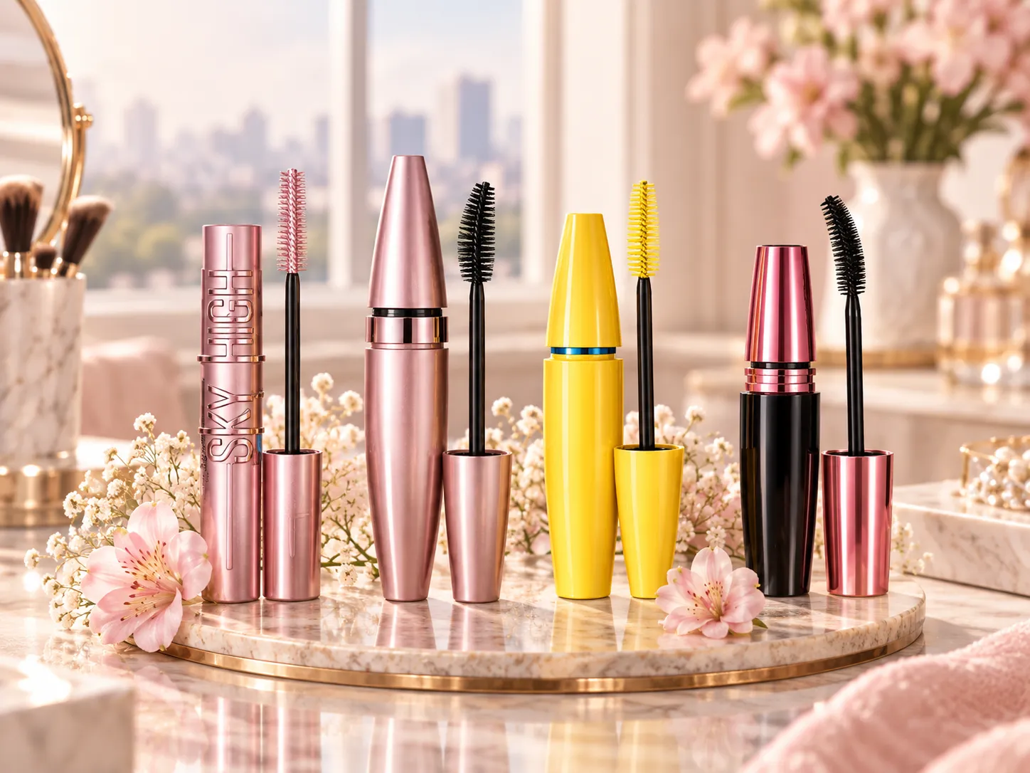 Maybelline Sky High, Lash Sensational and Colossal mascara comparison