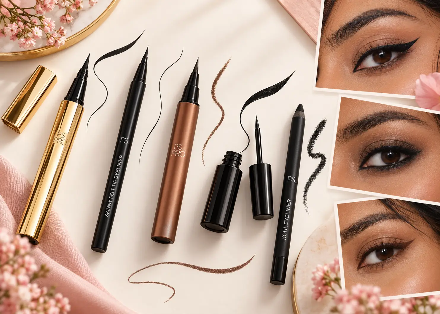 Primark PS eyeliner range with felt tip liquid and kohl formats