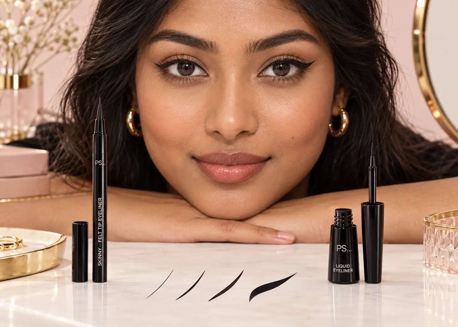 Primark Skinny Felt Tip Eyeliner compared with PS Liquid Eyeliner