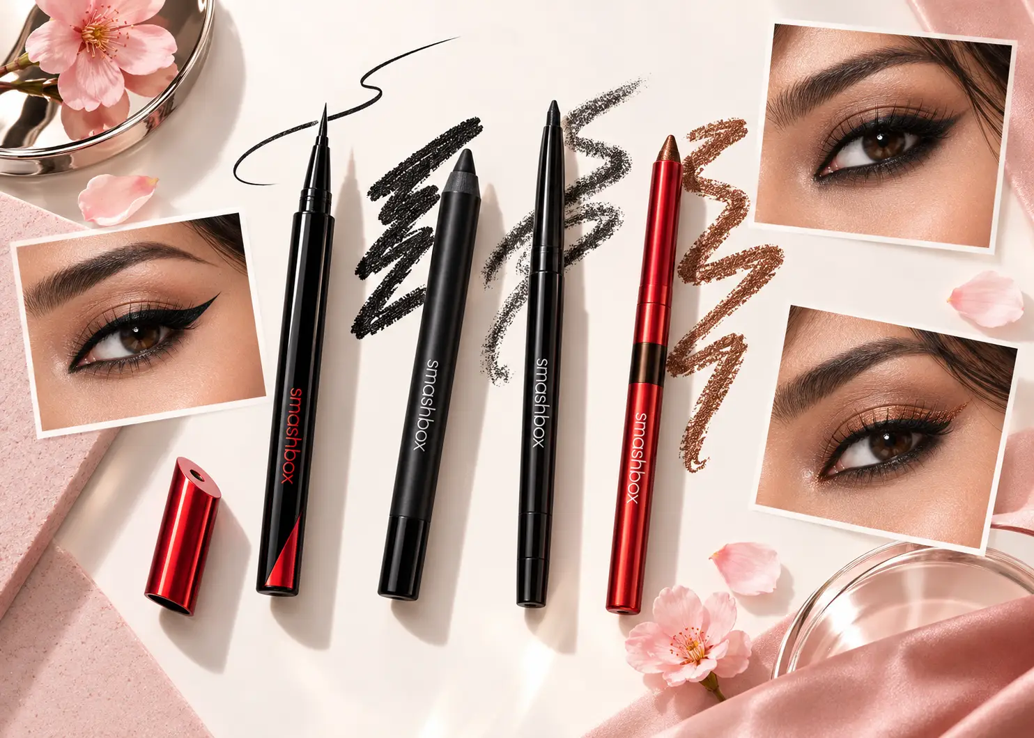 Smashbox liquid, kohl, gel and metallic eyeliner range